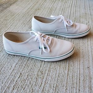 Vans • light gray with teal stripe sneaker size 9
